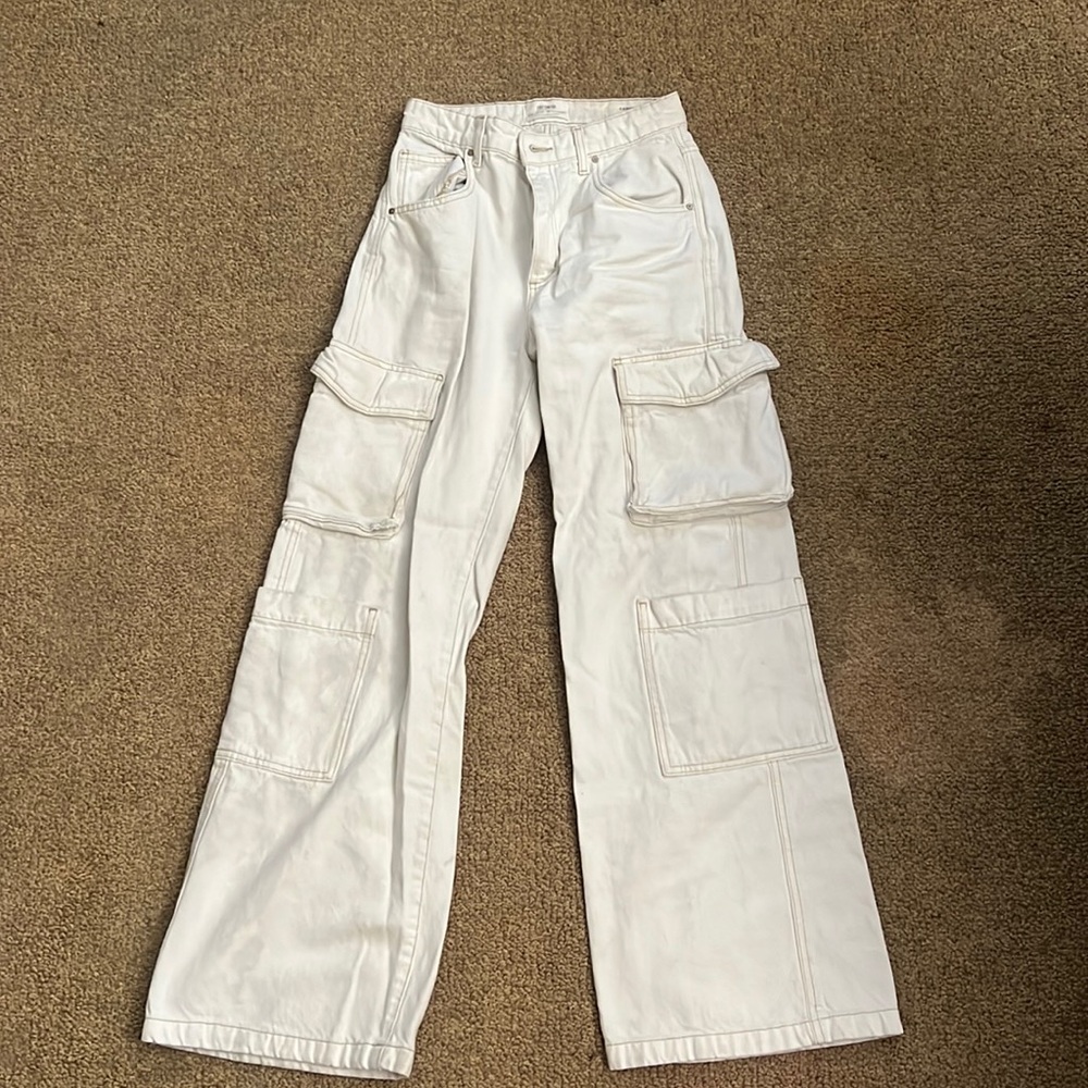 Cotton on cargo wide leg jeans.